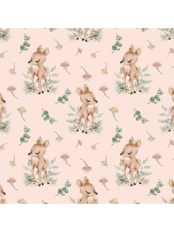 Bluza klasyczna - Deer and flowers